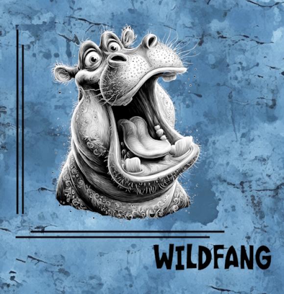 Wildfang - Panelbild Nilpferd 70cm - BIO Jersey